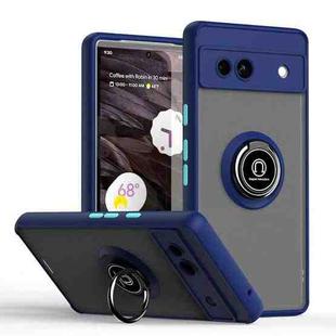 For Google Pixel 7a Q Shadow 1 Series TPU + PC Phone Case with Ring(Royal Blue)