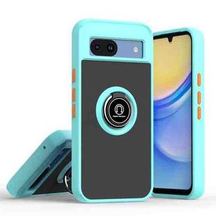 For Google Pixel 8a Q Shadow 1 Series TPU + PC Phone Case with Ring(Sky Blue)