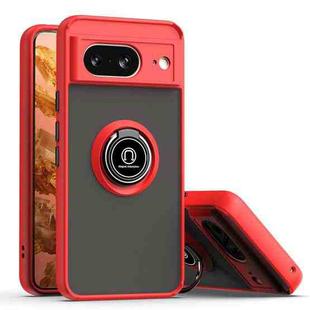 For Google Pixel 8 Q Shadow 1 Series TPU + PC Phone Case with Ring(Red)