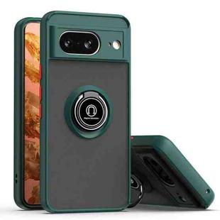 For Google Pixel 8 Q Shadow 1 Series TPU + PC Phone Case with Ring(Dark Green)