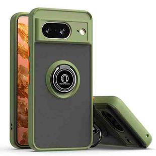 For Google Pixel 8 Q Shadow 1 Series TPU + PC Phone Case with Ring(Green)