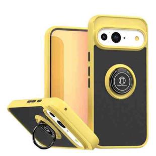 For Google Pixel 10 / 10 Pro Q Shadow 1 Series TPU + PC Phone Case with Ring(Yellow)