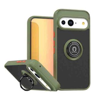 For Google Pixel 10 / 10 Pro Q Shadow 1 Series TPU + PC Phone Case with Ring(Green)