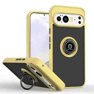 For Google Pixel 10 Pro XL Q Shadow 1 Series TPU + PC Phone Case with Ring(Yellow)
