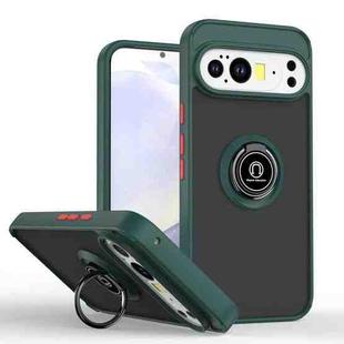 For Google Pixel 10 Pro XL Q Shadow 1 Series TPU + PC Phone Case with Ring(Dark Green)