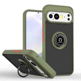 For Google Pixel 10 Pro XL Q Shadow 1 Series TPU + PC Phone Case with Ring(Green)