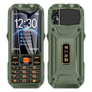 Q9-1 4G Elder Keypad Rugged Phone, 3.5 inch, 4500mAh, 21 Keys, SOS, FM, Network: 4G, Dual SIM(Green)