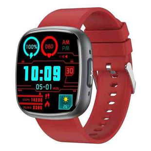 ET593 1.75 inch IPS Square Screen Smart Watch, ECG Electrocardiogram / Blood Sugar Monitoring(Red)