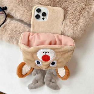 For iPhone 16 Pro Max Reindeer Hat Plush Full Coverage Phone Case