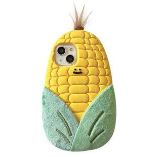 For iPhone 15 Cartoon 3D Corn Silicone Phone Case