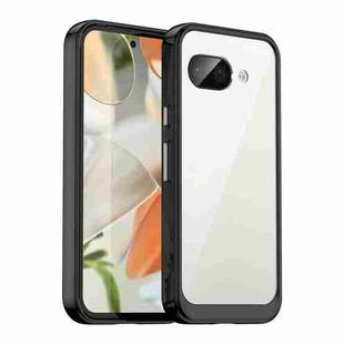 For Google Pixel 9a Colorful Series Acrylic Hybrid TPU Phone Case(Black)