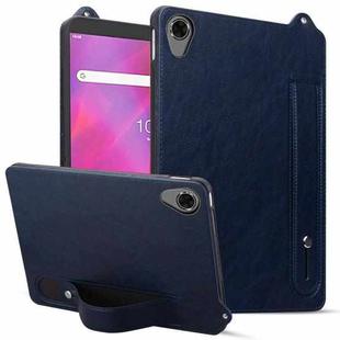 For Lenovo Tab M8 HD / FHD TPU Leather Back Tablet Case with Wristband(Dark Blue)