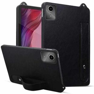 For Lenovo Tab M11 / Xiaoxin Pad 2024 TPU Leather Back Tablet Case with Wristband(Black)