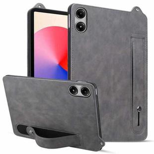 For Xiaomi Redmi Pad Pro 12.1 TPU Leather Back Tablet Case with Wristband(Grey)