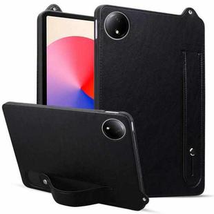 For Xiaomi Redmi Pad SE 8.7 2024 TPU Leather Back Tablet Case with Wristband(Black)