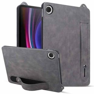 For Xiaomi Mi Pad 4 TPU Leather Back Tablet Case with Wristband(Grey)