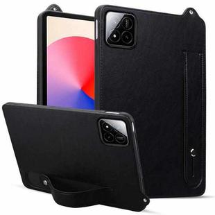 For Xiaomi Pad 7 / 7 Pro TPU Leather Back Tablet Case with Wristband(Black)