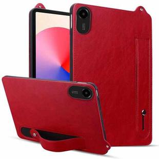 For Xiaomi Redmi Pad 2 TPU Leather Back Tablet Case with Wristband(Red)