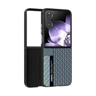 For Xiaomi Mix Flip ABEEL 6D Micro Relief MagSafe Magnetic Phone Case(Carbon Fiber Blue)
