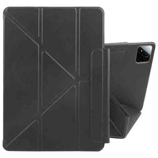 For Xiaomi Pad 7 / 7 Pro Fixed Buckle Magnetic Deformation Leather Tablet Case(Black)