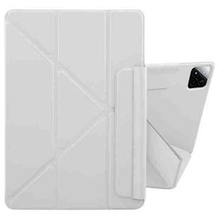 For Xiaomi Pad 7 / 7 Pro Fixed Buckle Magnetic Deformation Leather Tablet Case(Grey)