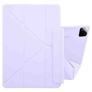 For Xiaomi Pad 7 / 7 Pro Fixed Buckle Magnetic Deformation Leather Tablet Case(Purple)