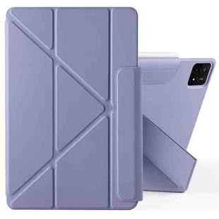 For Xiaomi Pad 6 / 6 Pro Fixed Buckle Magnetic Deformation Leather Tablet Case(Lavender Purple)