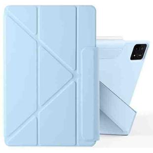 For Xiaomi Pad 6S Pro 12.4 2024 Fixed Buckle Magnetic Deformation Leather Tablet Case(Ice Blue)