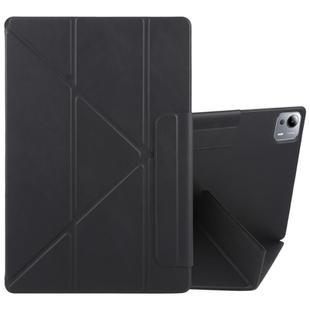 For Xiaomi Pad 7 Ultra Fixed Buckle Magnetic Deformation Leather Tablet Case(Black)