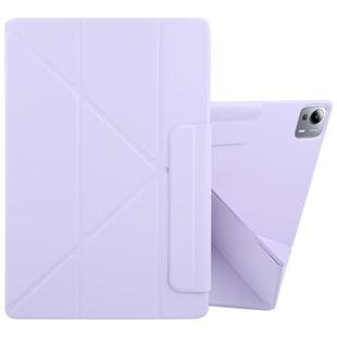 For Xiaomi Pad 7 Ultra Fixed Buckle Magnetic Deformation Leather Tablet Case(Purple)