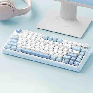 AULA F75 80 Keys Wired/2.4G/Bluetooth Three Model Customized RGB Mechanical Keyboard(Sea Salt Blue)