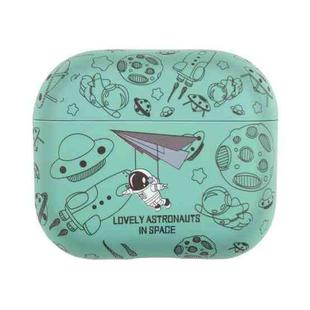 For AirPods 4 Astronaut Pattern TPU Earphones Protective Case(Green)