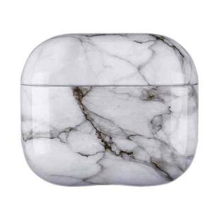 For AirPods 4 Marble Pattern TPU Earphones Protective Case(Grey White S03)