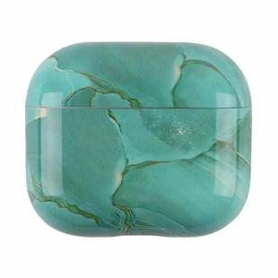 For AirPods 4 Marble Pattern TPU Earphones Protective Case(Green S07)