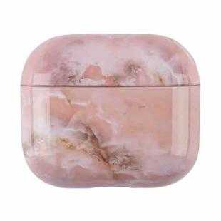 For AirPods 4 Marble Pattern TPU Earphones Protective Case(Pink S08)