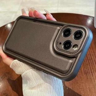 For iPhone 11 Pro Max Leather Texture TPU Phone Case(Coffee)
