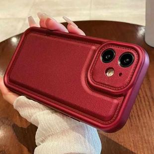 For iPhone 11 Leather Texture TPU Phone Case(Red)