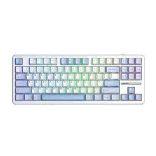 AULA F87 87 Keys Wired/2.4G/Bluetooth Three Model Customized RGB Mechanical Keyboard(Sea Salt Blue)