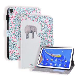 Huawei MatePad 10.8 Coloured Drawing Horizontal Flip Leather Case with Holder & Card Slot & Photo Frame & Sleep/Wake-up Function(Elephant and Flowers)