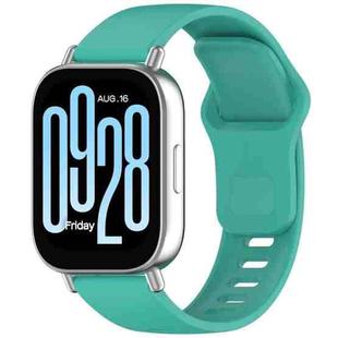 For Redmi Watch 5 Active Solid Color Reverse Buckle Silicone Watch Band(Mint Green)