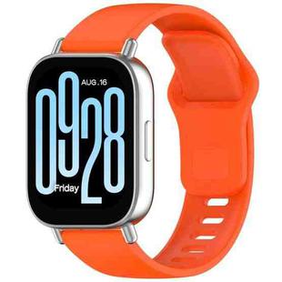 For Redmi Watch 5 Active Solid Color Reverse Buckle Silicone Watch Band(Orange)