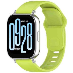 For Redmi Watch 5 Active Solid Color Reverse Buckle Silicone Watch Band(Lemon Green)