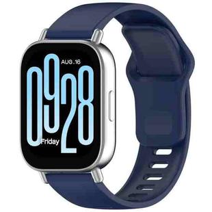 For Redmi Watch 5 Active Solid Color Reverse Buckle Silicone Watch Band(Dark Blue)