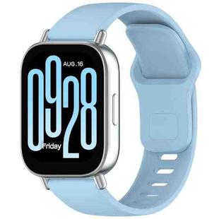 For Redmi Watch 5 Active Solid Color Reverse Buckle Silicone Watch Band(Light Blue)