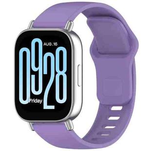 For Redmi Watch 5 Active Solid Color Reverse Buckle Silicone Watch Band(Lavender Purple)