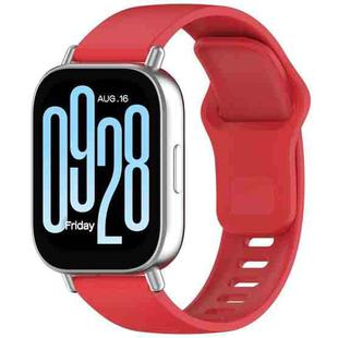 For Redmi Watch 5 Active Solid Color Reverse Buckle Silicone Watch Band(Red)