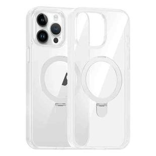 For iPhone 15 Pro Max High Transparency MagSafe Holder Phone Case(Transparent)