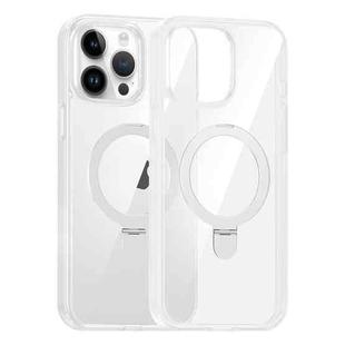 For iPhone 15 Pro High Transparency MagSafe Holder Phone Case(Transparent)