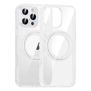 For iPhone 16 Pro Max High Transparency 360 Degree Rotating Holder MagSafe Phone Case(Transparent)