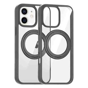 For iPhone 11 High Transparency 360 Degree Rotating Holder MagSafe Phone Case(Titanium Gray)